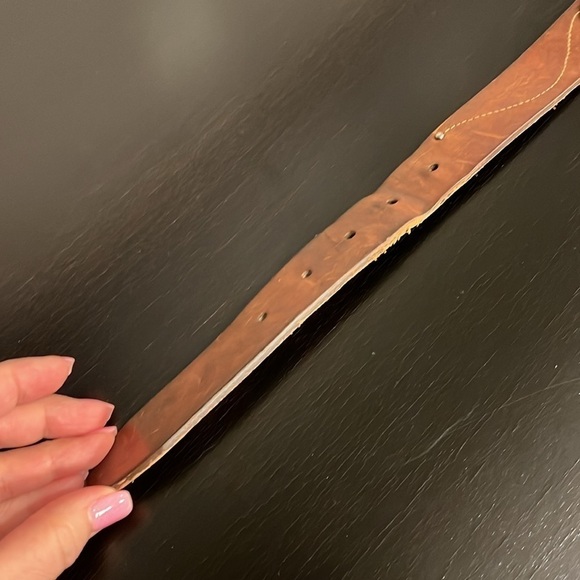 Cole Haan Vintage Golf Leather Belt, cognac color, size 36/40, unisex - Picture 9 of 11